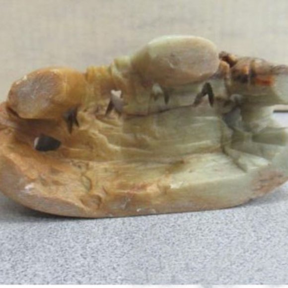 Chinese Quing Dynasty Soapstone Flower Sculpture - Picture 7 of 7